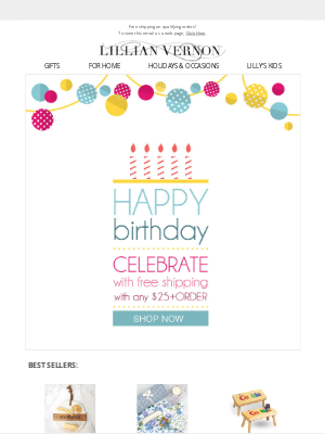 Lillian Vernon - 🥳 Happy Birthday from Lillian Vernon!