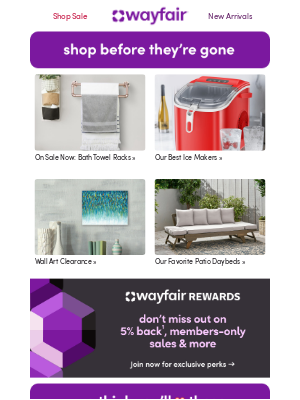 Wayfair - BATH TOWEL RACKS at a great price.