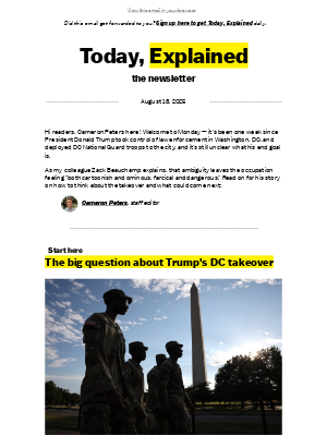 Vox - The big question about Trump's DC takeover