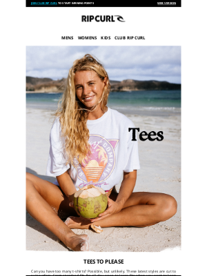 Rip Curl - New Tees To Please
