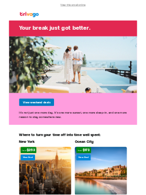 Trivago - Long weekend plans? Right this way👇