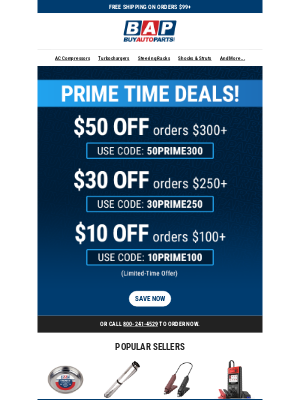 Buy Auto Parts - HURRY! Our big sale is ending!
