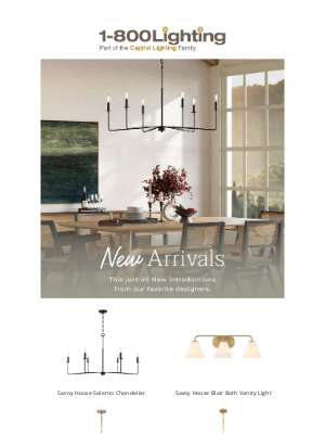 Capitol Lighting's 1800lighting - ⊹ 200 New Arrivals from Savoy House ⊹