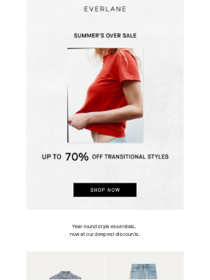 Everlane - Summer’s Over Sale: Up to 70% Off Fall Essentials