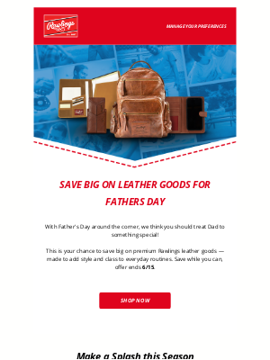 Rawlings Sporting Goods - Save on Leather Goods for Father's Day
