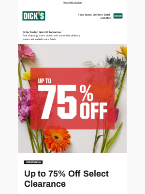 GameChanger Media, Inc. - Have you heard?! Up to 75% off select clearance is happening NOW