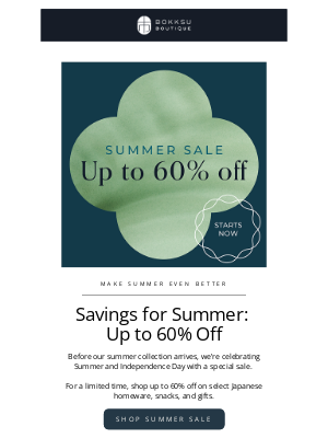 Bokksu - Summer Sale: Save Up to 60% on Japanese Favorites