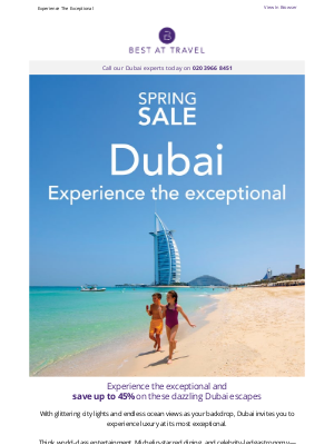 Best At Travel (United Kingdom) - Experience the exceptional with our Dubai Spring Sale offers ☀️