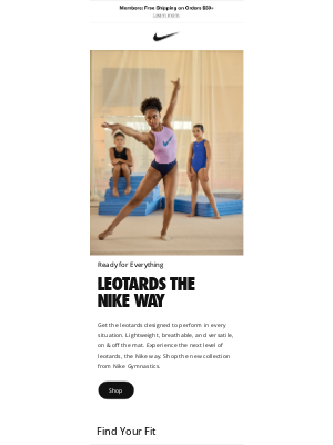Nike - Find Your Fit with Nike Leotards