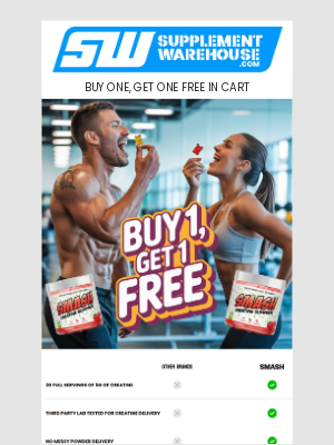 http:||supplementwarehouse.com - BOGO FREE: Smash Creatine Gummies 🧸