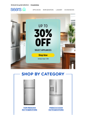 Kmart - Time to upgrade your home! Save up to 30% off our awesome selection of appliances