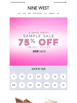 Nine West - 75% OFF SAMPLE SALE 🛍️