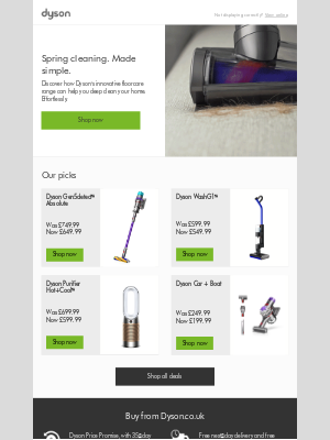 Dyson (United Kingdom) - Spring cleaning. Made simple.