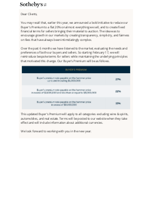 sothebys - Our Fee Structure