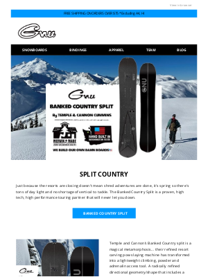 Gnu Snowboards - Split Country