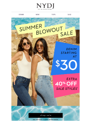 NYDJ - Summer Blowout! Denim Starting at $30