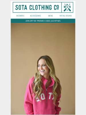 Sota Clothing - 🎉 20% Off for 4th of July Celebration!