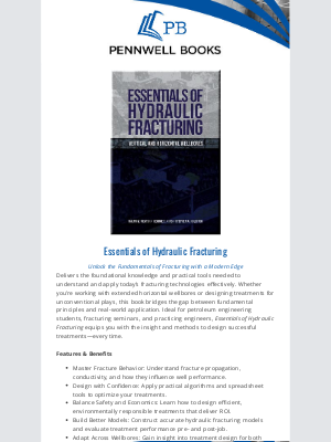 PENNWELL BOOKS - Comprehensive Resources on Hydraulic Fracturing: Design, Analysis, & Advancements