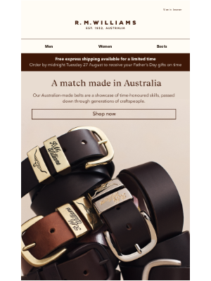 R.M.Williams - The iconic Australian belt