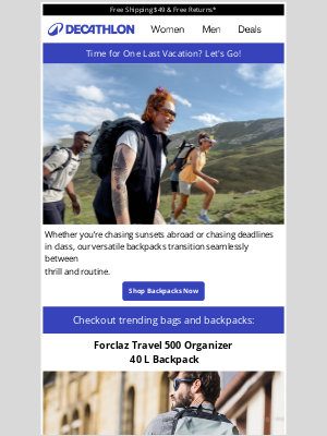 Looking for a backpack to take with you anywhere you go?