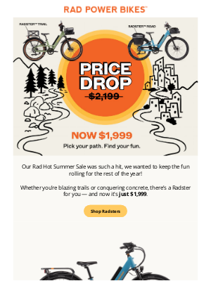 Rad Power Bikes - Price Drop! 🤯 Radsters are now just $1,999