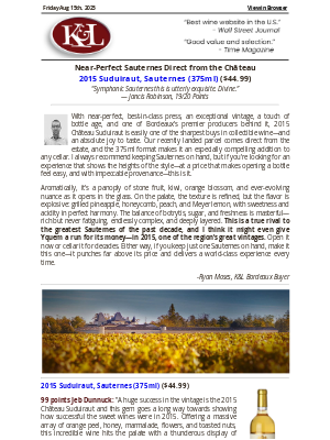 K&L Wine Merchants - The Pinnacle of Sauternes at a Remarkable Price