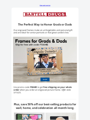 Rite Aid - ⌛ Last few days for FREE SHIPPING when you order a frame and use code FRAME