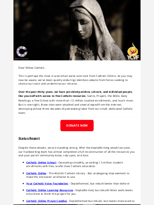 Your Catholic Voice Foundation - Urgent: Read This Important Update About Catholic Online