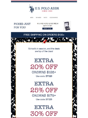 U.S. Polo Assn. - 👜 Bags, Hats, Wallets & More — Extra 30% Off!