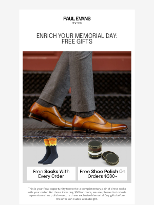 Paul Evans - Final Hours: Secure Your Paul Evans Memorial Day Gifts