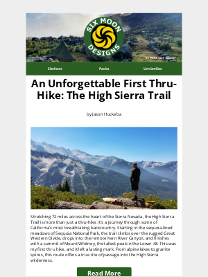 Six Moon Designs - An Unforgettable First Thru-Hike!