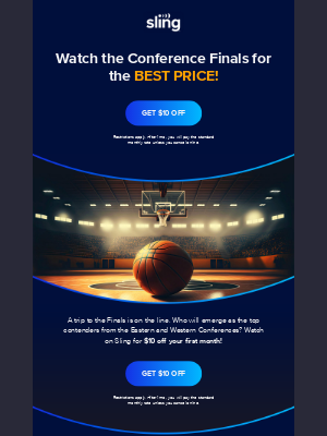 Sling TV - Don't miss the start of the 🏀 Conference Finals!