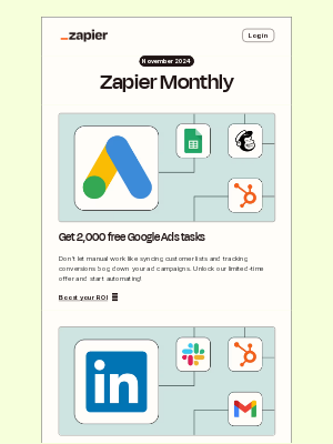 Zapier - Get more out of your ad campaigns with free tasks, 17 updates, and 15 new apps