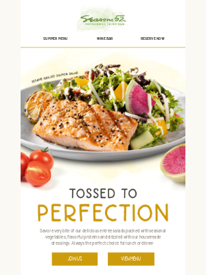 Bahama Breeze - Sesame Salmon. Maui Tuna. Mediterranean Chicken