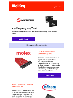 Digi-Key Electronics - Drive your innovation with Microchip, Molex, and more...