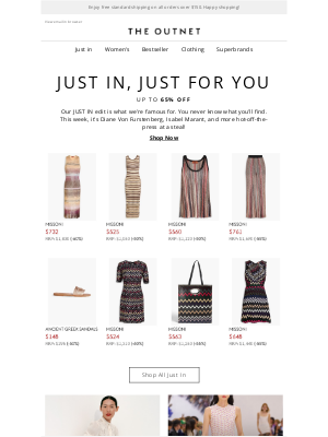 THE OUTNET - JUST IN, just for you