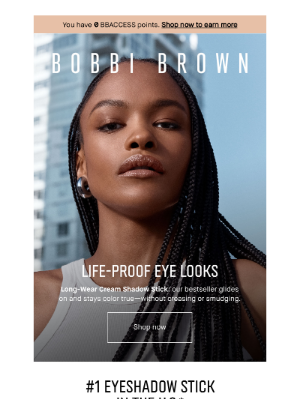Bobbi Brown Cosmetics - No brush. No touch-ups. All eye looks.