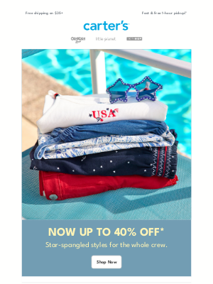 Carter's - Red, white & blue for the WHOLE CREW ❤️💙