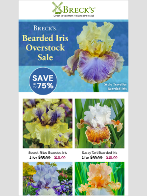 Breck’s Bulbs - Bearded Iris Overstock Sale! Up to 75% Off