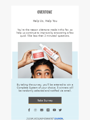 survey email by Overtone