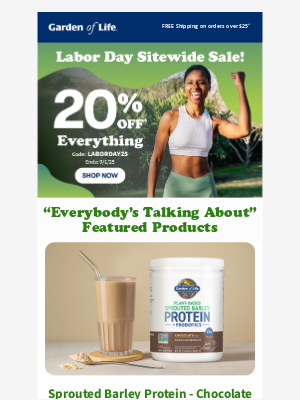 Garden of Life - Don't Miss 💥 20% Off Sitewide!💥 for Labor Day