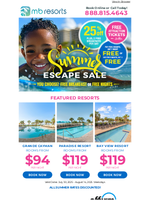 Brittain Resorts & Hotels - 😎 Catch The Best Events Of The Summer! Rooms from $94 Per Night With Our Summer Escape Sale 🏄‍♂️