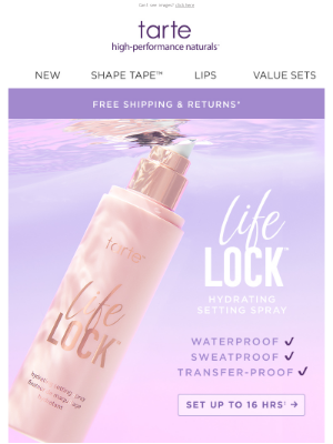 Tarte Cosmetics - Lock in your look - for FREE 🔒