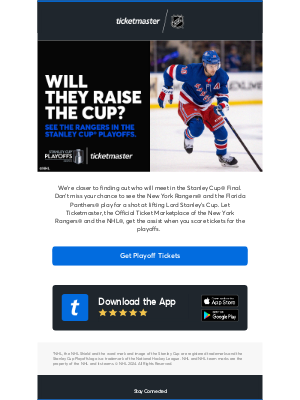 Ticketmaster - See New York Rangers® vs. Florida Panthers® in the Conference Finals