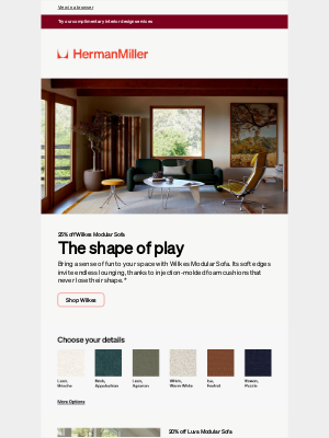 Design Within Reach - Lispenard, Luva, and Wilkes at 20% off