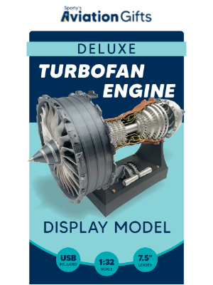 Sporty’s Pilot Shop - Deluxe Motorized Turbofan Engine with Throttle Control