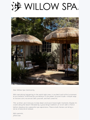 Willow Spa - Calm Moments. Glowing Skin. Inner Renewal