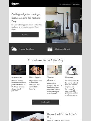 Dyson (United Kingdom) - Exclusive gifts for Father's Day
