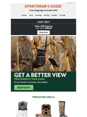 Sportsman's Guide - Tree Stands & Trail Cams to Level Up Your Hunt