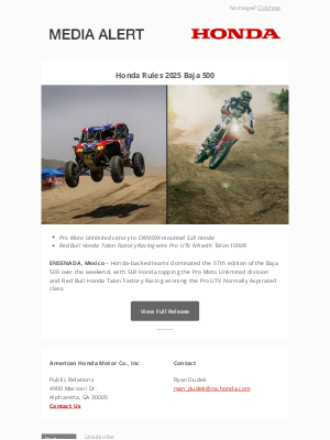 Honda - Honda Rules 2025 Baja 500
